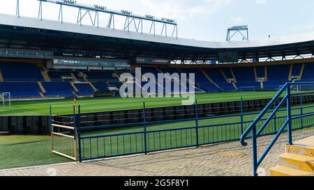 KHARKIV, UKRAINE - MAY 27, 2021: The football stadium OSK Metallist Stock Photo