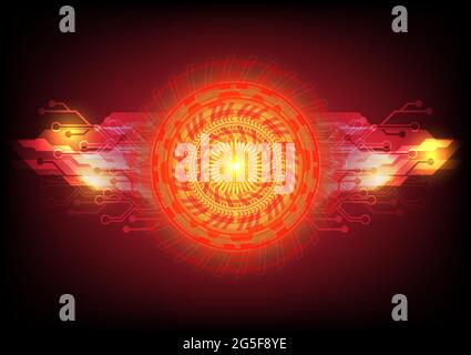 Sci-Fi Futuristic user interface. Virtual Reality Technology Screen Stock Vector