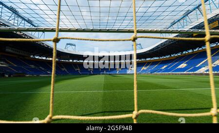 KHARKIV, UKRAINE - MAY 27, 2021: The football stadium OSK Metallist Stock Photo