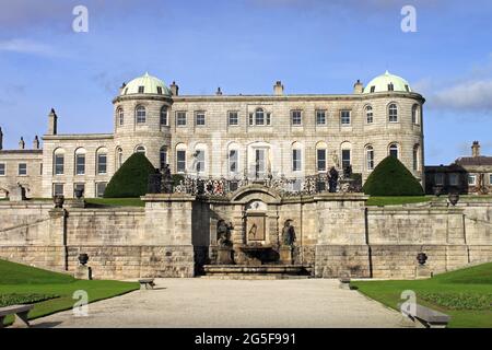 Powerscourt House is one of the most beautiful country estates in Ireland. Situated in the mountains of Wicklow. Stock Photo