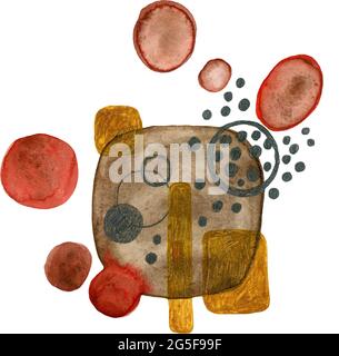 Magic watercolor background, multicolored texture, hand drawing Stock Photo