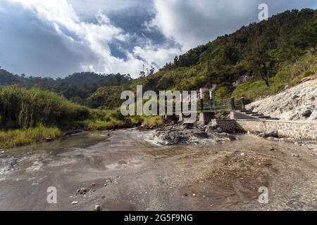 Talagabodas crater at Garut regency of Indonesia. The crater belong to dormant volcano at south of Java island, Indonesia Stock Photo