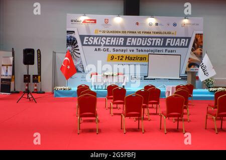 Conference Hall at Eskisehir Industrial Fair in Turkey Stock Photo