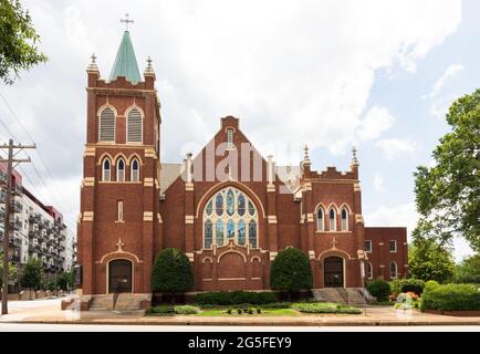 GREENVILLE, SC, USA-23 JUNE 2021: Second Presbyterian Church building, dedicated in 1913. Stock Photo