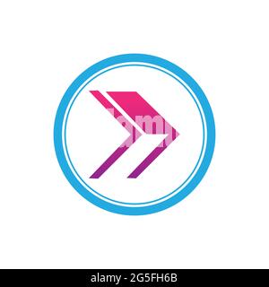 business arrow logo illustration design Stock Vector