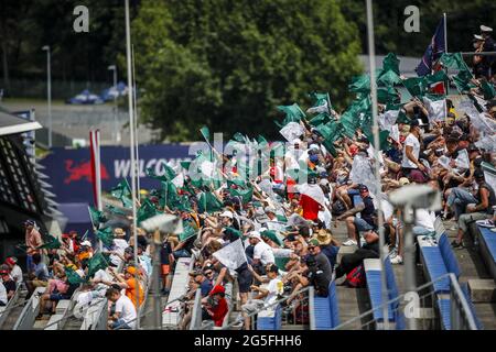 Spielberg, Autriche. 27th June, 2021. Fans crowd during the Formula 1 Grosser Preis Der Steiermark 2021, 2021 Styrian Grand Prix, 8th round of the 2021 FIA Formula One World Championship from June 25 to 27, 2021 on the Red Bull Ring, in Spielberg, Austria - Photo Florent Gooden/DPPI Credit: DPPI Media/Alamy Live News Stock Photo