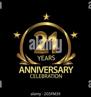 thirty one years anniversary golden. anniversary template design for web, game ,Creative poster, booklet, leaflet, flyer, magazine, invitation card Stock Vector
