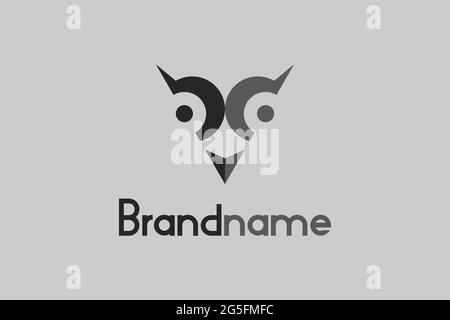 Owl logo with bd letter design concept. Or the letter bd logo with a triangular owl design concept. Modern simple creative minimalist and unique logo Stock Vector