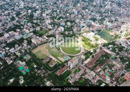 Khulna, Bangladesh - June 10, 2021: The bird's-eye view of Khulna city ...