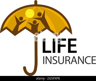 Life insurance logo stock. flat design. logo vector illustration Stock Vector