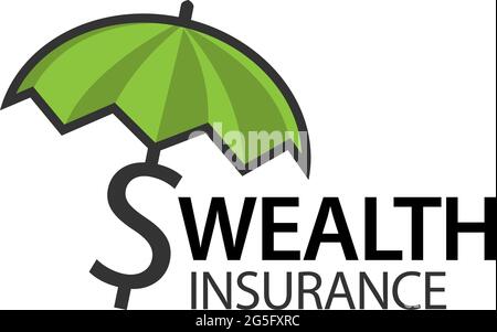 Wealth insurance logo stock. flat design. logo vector illustration Stock Vector