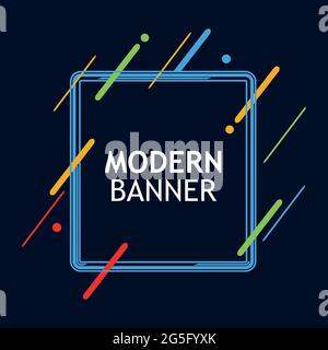 Modern abstract rectangular and lines composition background Stock Vector