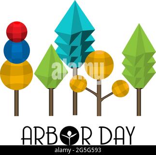 Arbor day background. vector illustration. Stock Vector