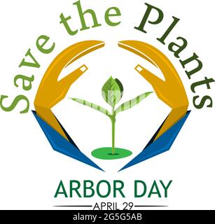 Arbor day background. vector illustration. Stock Vector