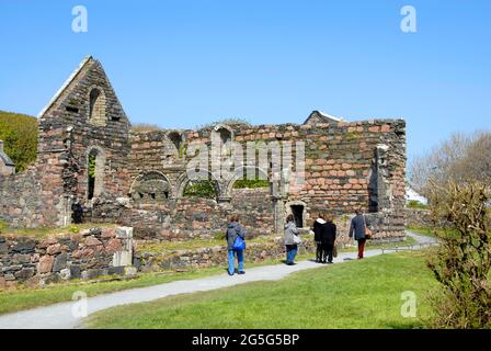 Remains of medieval nunnery, Iona, Scotland Stock Photo