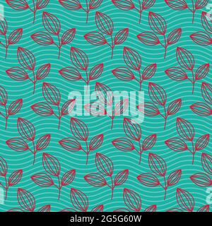 Leaves vector seamless pattern for wallpaper, textile, surface, fashion, background, tile, stationary, home decor, furnishing etc. Stock Vector