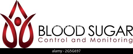 Blood sugar control and monitoring vector illustration Stock Vector