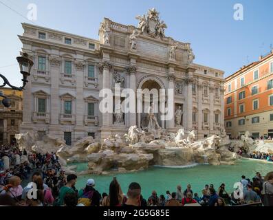 ROME, ITALY - APRIL 16 2018 : Trevi fountain. Stock Photo