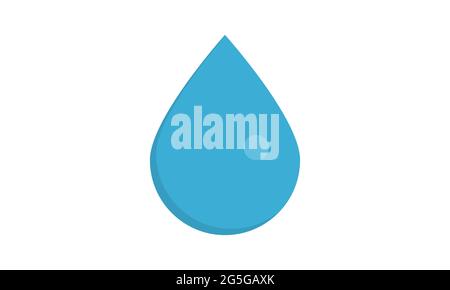 Water drop icon in flat style. Raindrop vector illustration on white isolated background. Droplet water blob business concept. Stock Vector