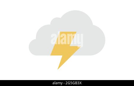 Electric storm weather isolated icon vector image Stock Vector