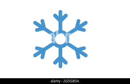 Snowflake icon. flat illustration of snowflake vector icon. snowflake sign symbol isolated on white background Stock Vector