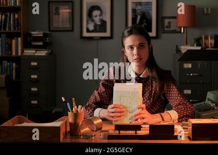 My Salinger Year (2020) directed by Philippe Falardeau and starring Margaret Qualley as Joanna in this big screen adaptation of Joanna Smith Rakofft's memoir about her time working for the literary agent of the renowned, reclusive writer J.D. Salinger. Stock Photo
