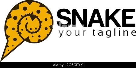 Snake bubbles. Snake logo template. flat design. Stock Vector