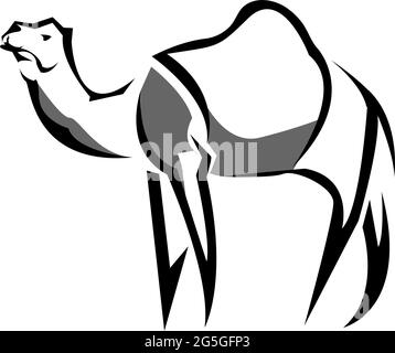 Camel icon stock, flat design. Camel logo Stock Vector