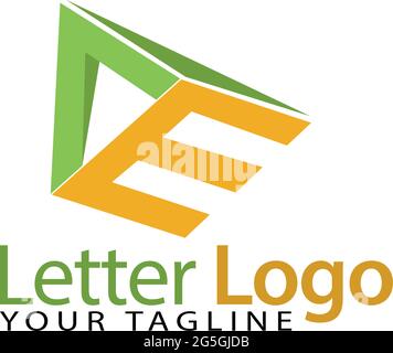 AE Initial stock logo template., modern paper font. Stock Vector