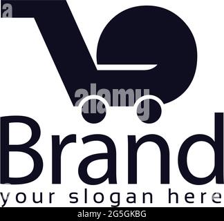 Letter B stock logo, B initial., flat designs.B trolley. Stock Vector