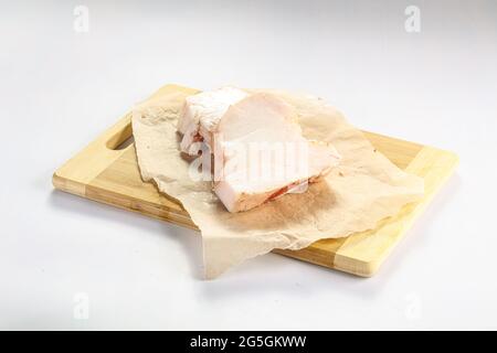 Raw lamb tail fat isolated for cooking Stock Photo