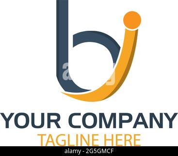 People Letter BI Logo. Vector Illustration on white background Stock Vector