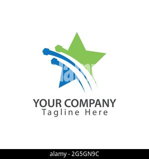 Star technology logo. Abstract tech logo Stock Vector