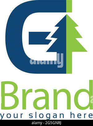 Spruce Letter g Logo. Vector Illustration Stock Vector