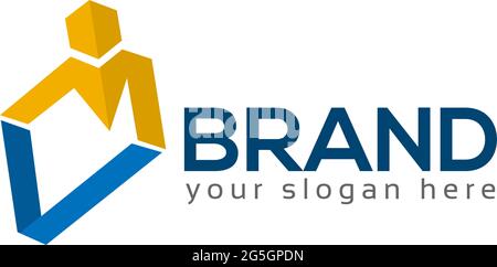 People Letter LM Logo. Vector Illustration on white background Stock Vector