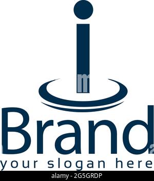 Letter I stock logo,.Swoosh Logo. I initial. Stock Vector