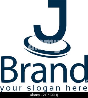 Letter J stock logo,.Swoosh Logo. J initial. Stock Vector