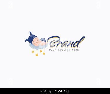 Abstract baby kids logo design Stock Vector