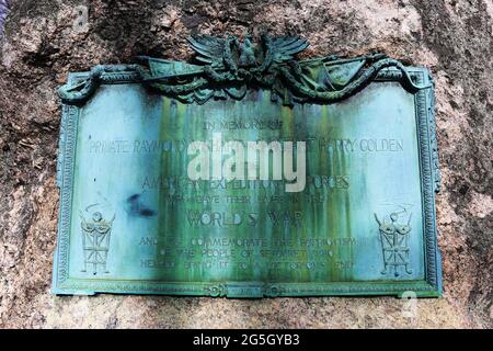 World War 1 memorial plaque Setauket Long Island New York Stock Photo