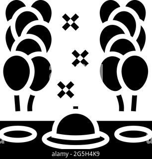 balloon arch and column glyph icon vector illustration Stock Vector ...