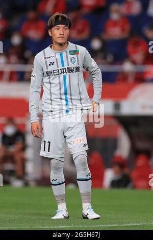 Saitama, Japan. 27th June, 2021. Yuya Yamagishi (Avispa) Football/Soccer : 2021 J1 League match between Urawa Red Diamonds 2-0 Avispa Fukuoka at Saitama Stadium 2002 in Saitama, Japan . Credit: AFLO SPORT/Alamy Live News Stock Photo