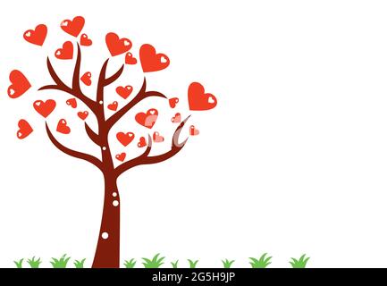 Vector tree. Silhouette of tree on white background Stock Vector