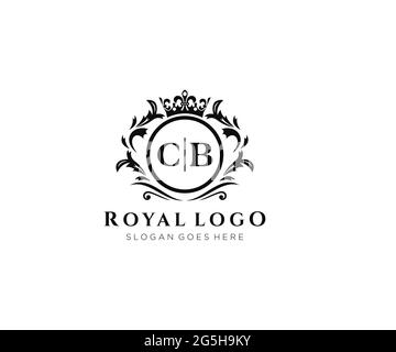 CB Letter Luxurious Brand Logo Template for Restaurant Royalty