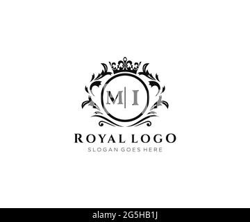 MM elegant luxury monogram logo or badge template with scrolls and royal  crown - perfect for luxurious branding projects Stock Vector Image & Art -  Alamy