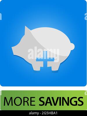 More savings stock button. Vector illustration on white background.. vector. Stock Vector