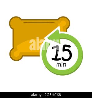 Sleeping in 15 minutes concept. flat design. Vector Illustration on white background Stock Vector