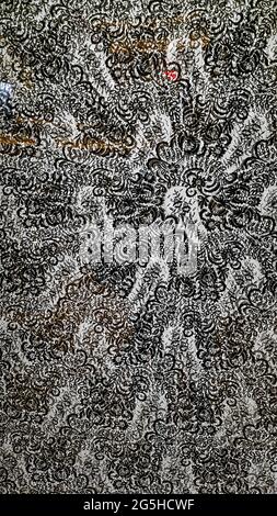 Black & white Seamless Floral and flower pattern and texture Stock Photo