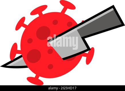 Opponent Covid-19, flat design. virus wuhan from china. Vector Illustration on white background Stock Vector