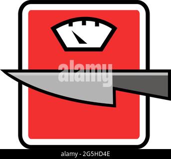 Losing weight vector concept. flat design. Vector Illustration on white background Stock Vector