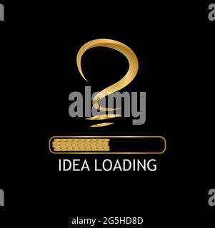 Loading bar  with bulb stock vector illustration. Stock Vector